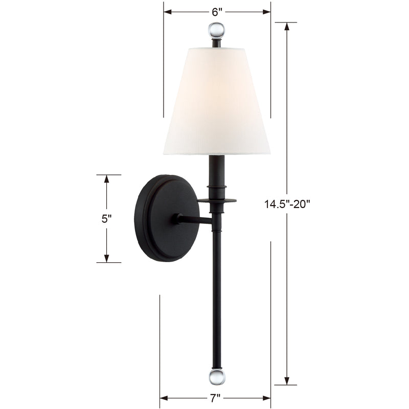 Crystorama Riverdale 1-Light Wall Sconce