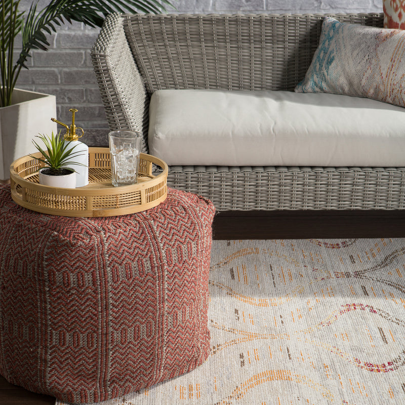 Jaipur Living Roanoke Destrie Indoor/Outdoor Pouf