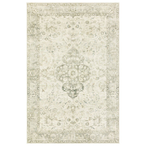 Loloi II Rosette Ivory/Silver Power Loomed Rug