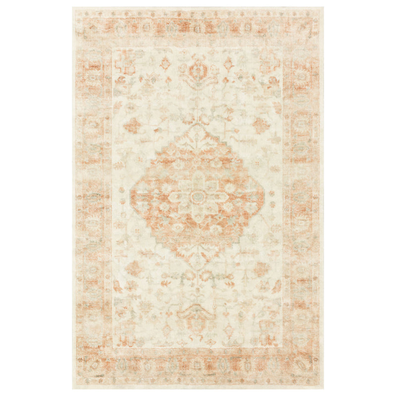 Loloi II Rosette Ivory/Terracotta Power Loomed Rug