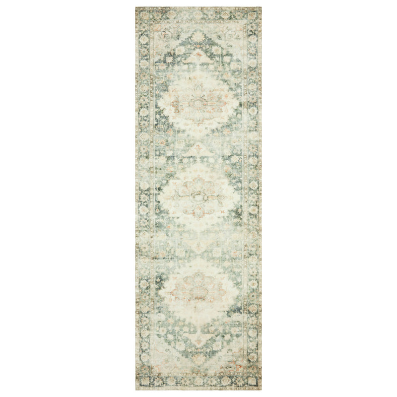 Loloi II Rosette Teal/Ivory Power Loomed Rug