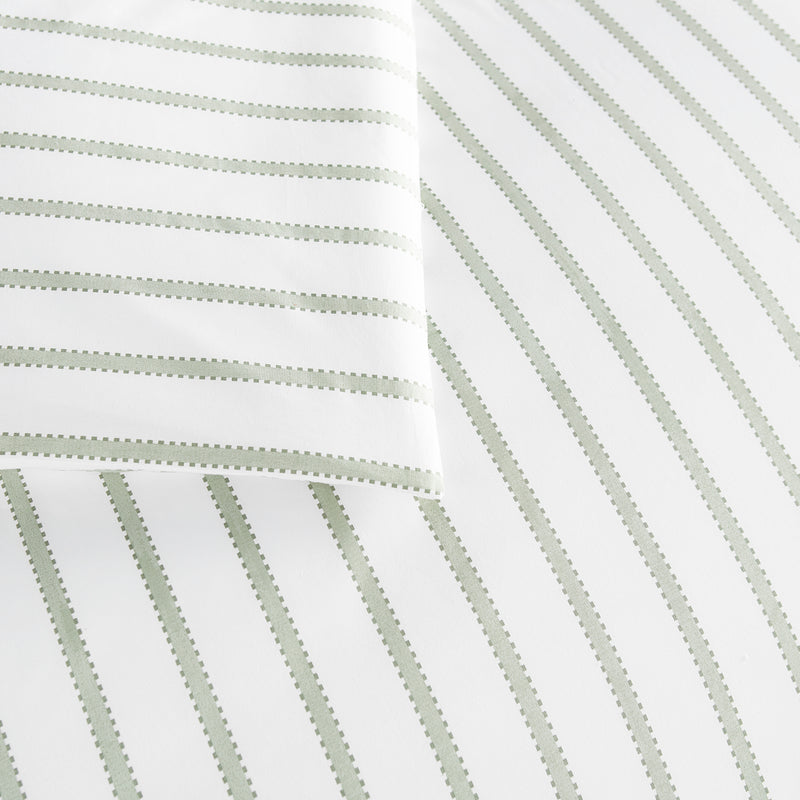 Peacock Alley Ribbon Stripe Percale Sheet Set