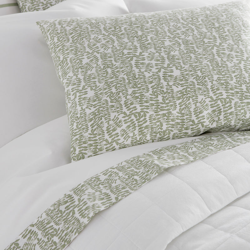 Peacock Alley Fern Cuff Percale Flat Sheet