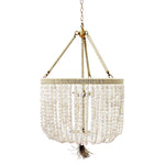 Ro Sham Beaux Malibu 18 Brass/White Swirl Chandelier