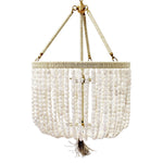 Ro Sham Beaux Malibu 18 Brass/White Swirl Chandelier