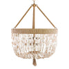 Ro Sham Beaux Malibu 24 Brass/ Mother of Pearl Chandelier