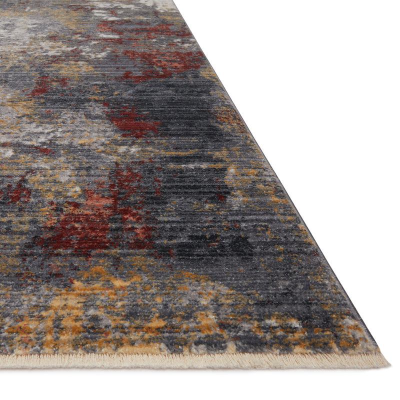 Loloi II Samra Dark Gray/Spice Power Loomed Rug