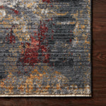 Loloi II Samra Dark Gray/Spice Power Loomed Rug