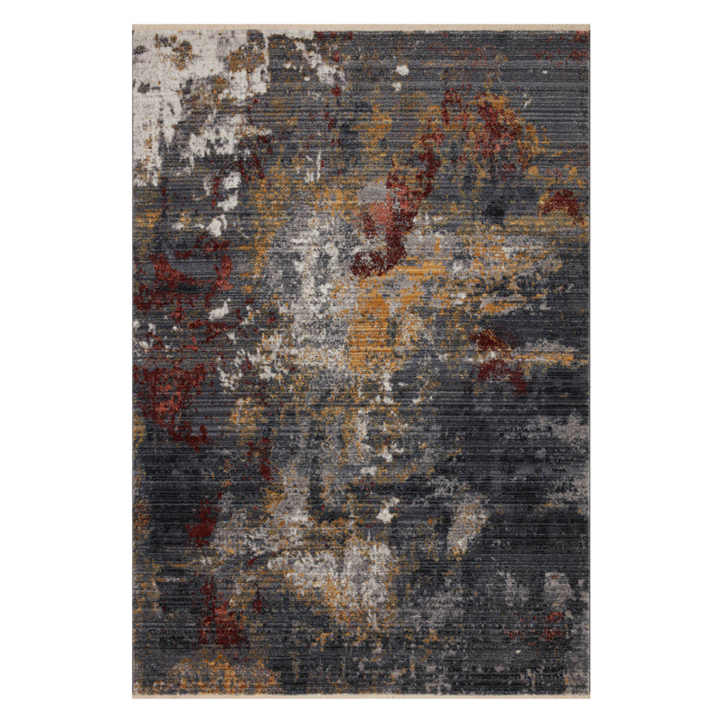 Loloi II Samra Dark Gray/Spice Power Loomed Rug