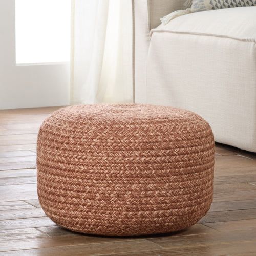 Vibe by Jaipur Living Saba Solar Grayton Indoor/Outdoor Pouf