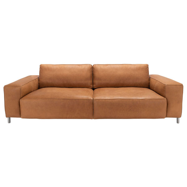 Leah Leather Sofa – Paynes Gray