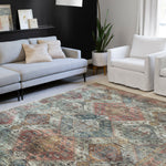 Loloi II Skye Apricot/Mist Power Loomed Rug