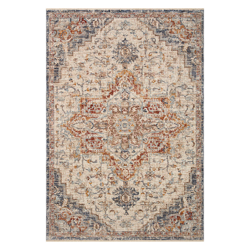 Loloi II Sorrento Ivory/Fiesta Power Loomed Rug