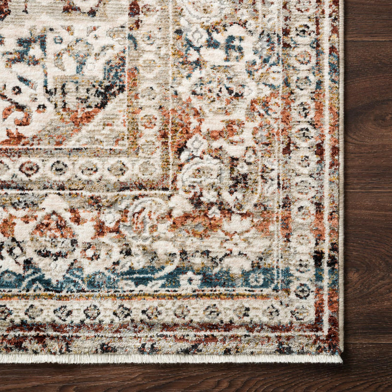 Loloi Theia Taupe/Brick Power Loomed Rug