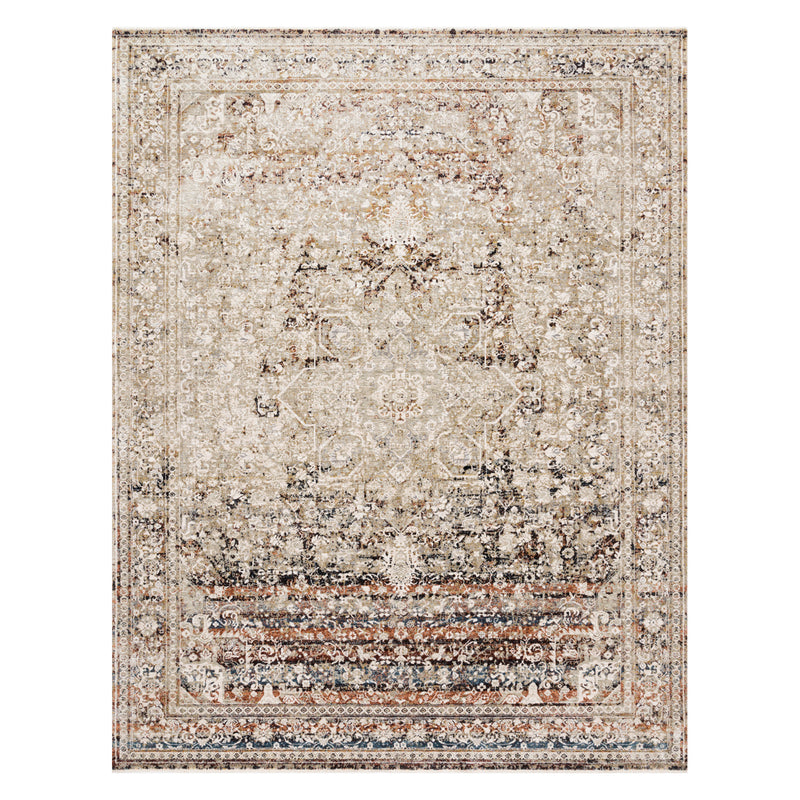 Loloi Theia Taupe/Brick Power Loomed Rug