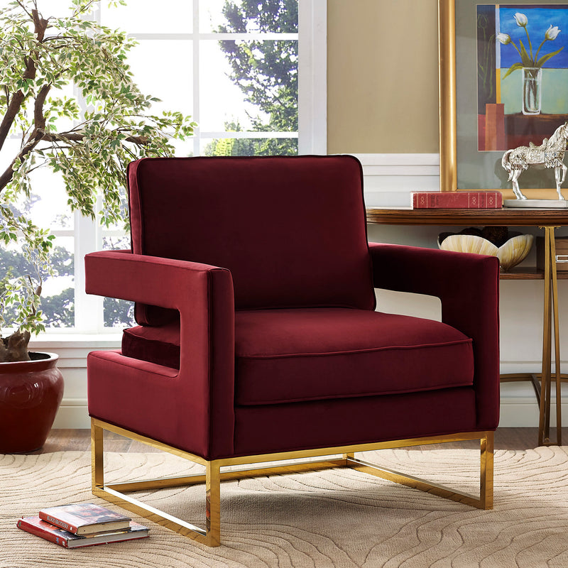 Gambit Gold Velvet Chair