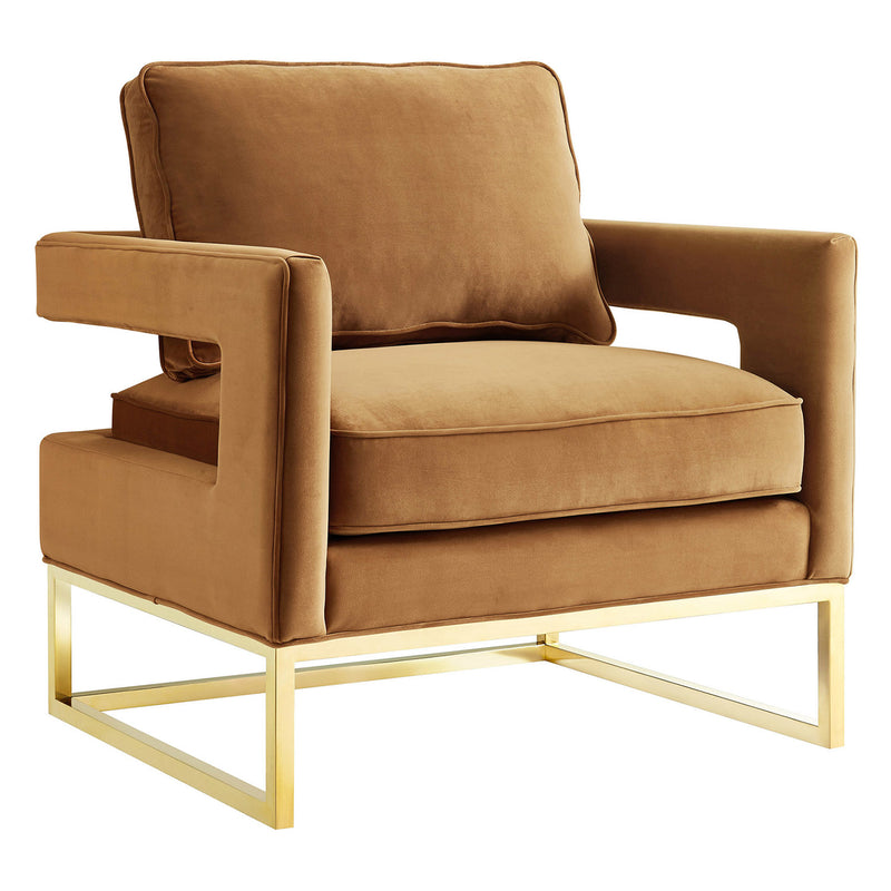 Gambit Gold Velvet Chair