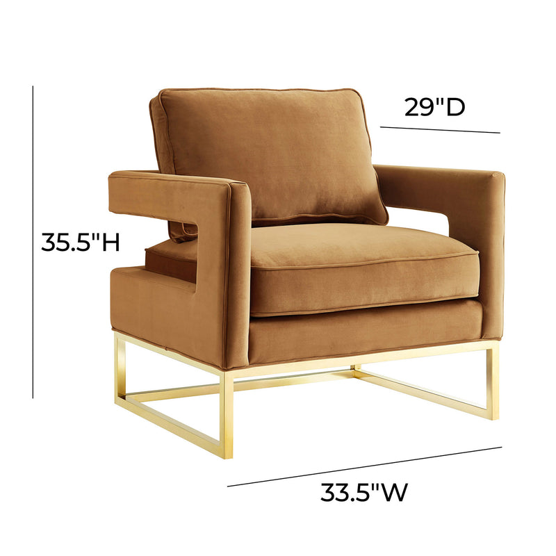 Gambit Gold Velvet Chair