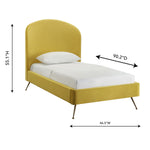 TOV Furniture Vivi Blush Velvet Bed