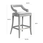 TOV Furniture Tiffany Velvet Counter Stool