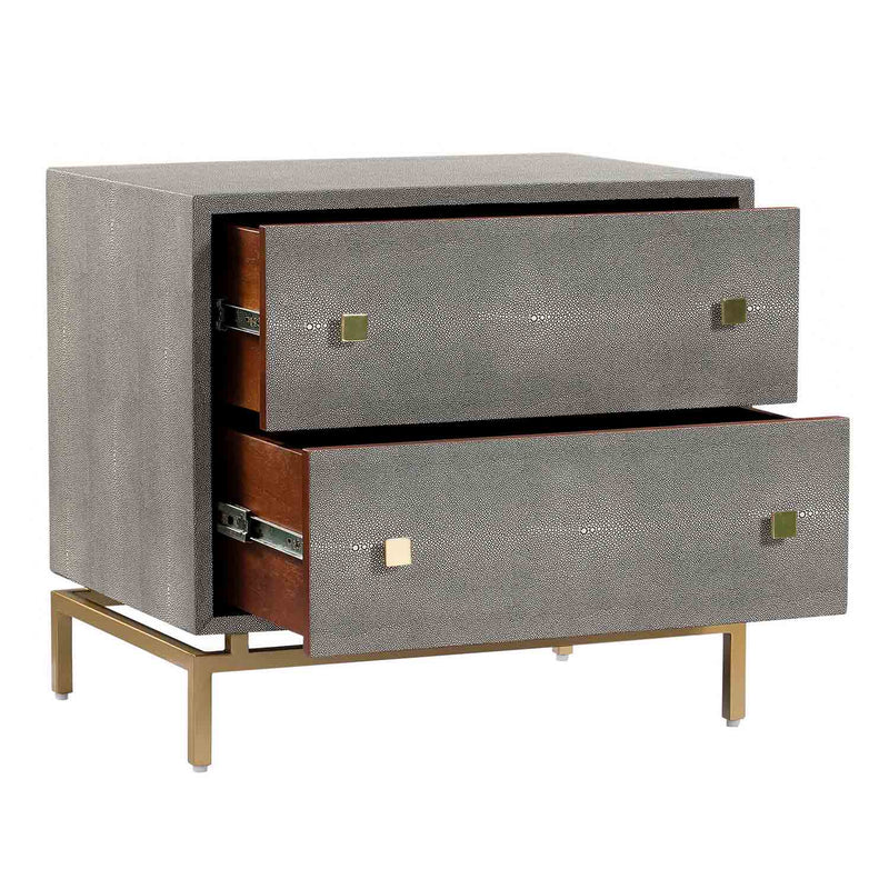 TOV Furniture Pesce Shagreen Nightstand