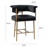 TOV Furniture Astrid Velvet Counter Stool