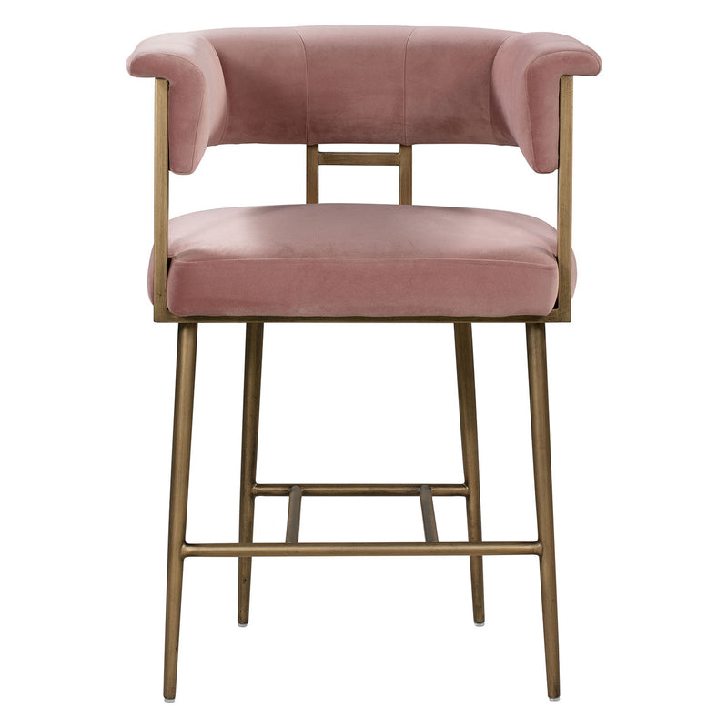 TOV Furniture Astrid Velvet Counter Stool