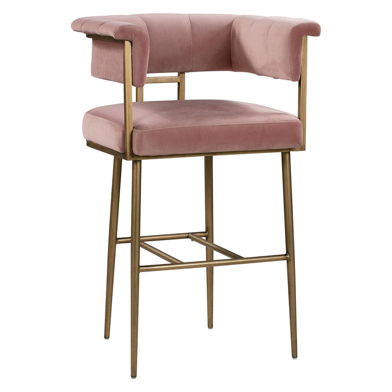 TOV Furniture Astrid Velvet Bar Stool