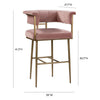 TOV Furniture Astrid Velvet Bar Stool