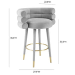 TOV Furniture Betty Velvet Bar Stool