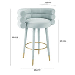 TOV Furniture Betty Velvet Bar Stool