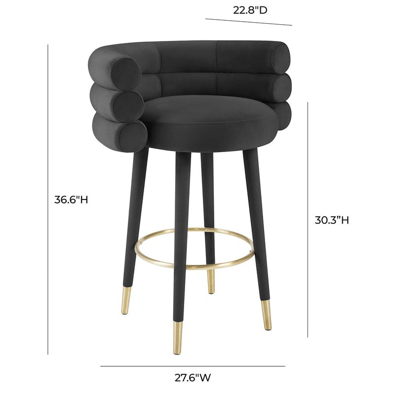 TOV Furniture Betty Velvet Bar Stool