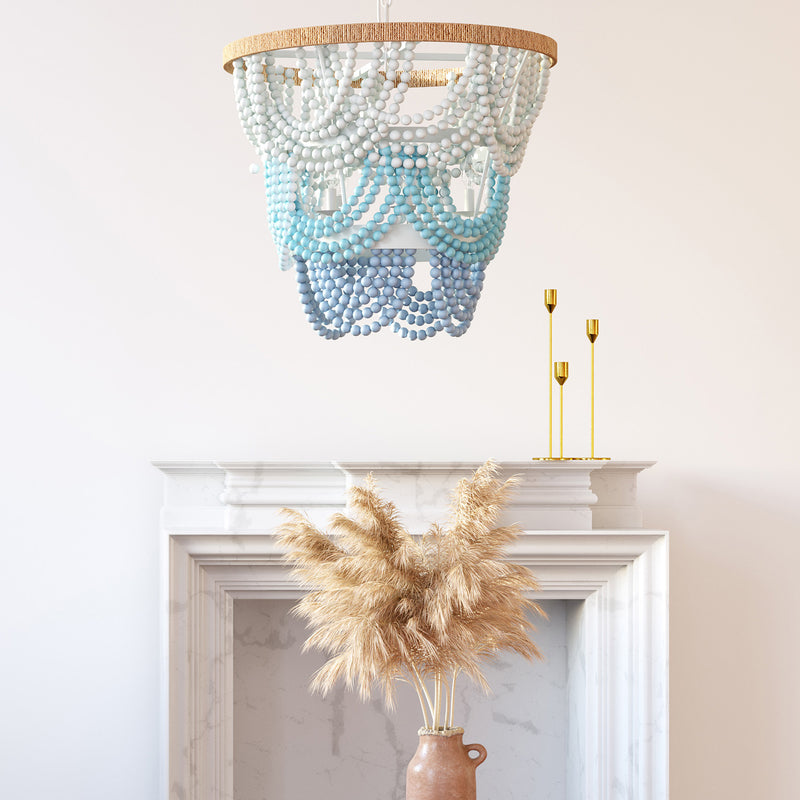 TOV Furniture Jade Ombre Bead Chandelier