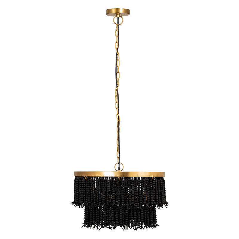 TOV Furniture Krish Black Beaded Pendant