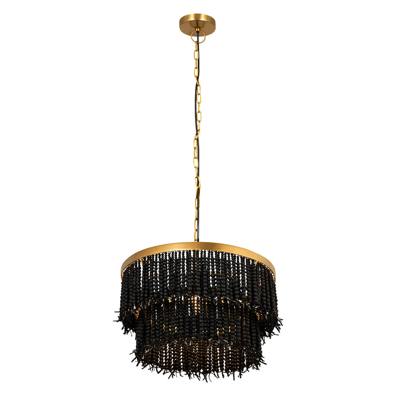 TOV Furniture Krish Black Beaded Pendant