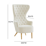 TOV Furniture Jezebel Velvet Wingback Chair