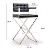 TOV Furniture Director Stainless Steel Bar Stool