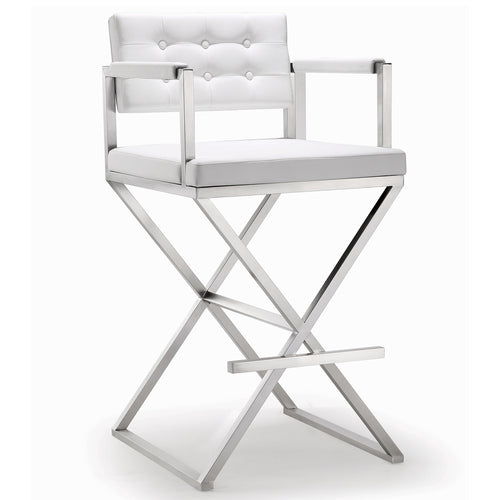 TOV Furniture Director Stainless Steel Bar Stool