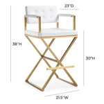 TOV Furniture Director Gold Bar Stool