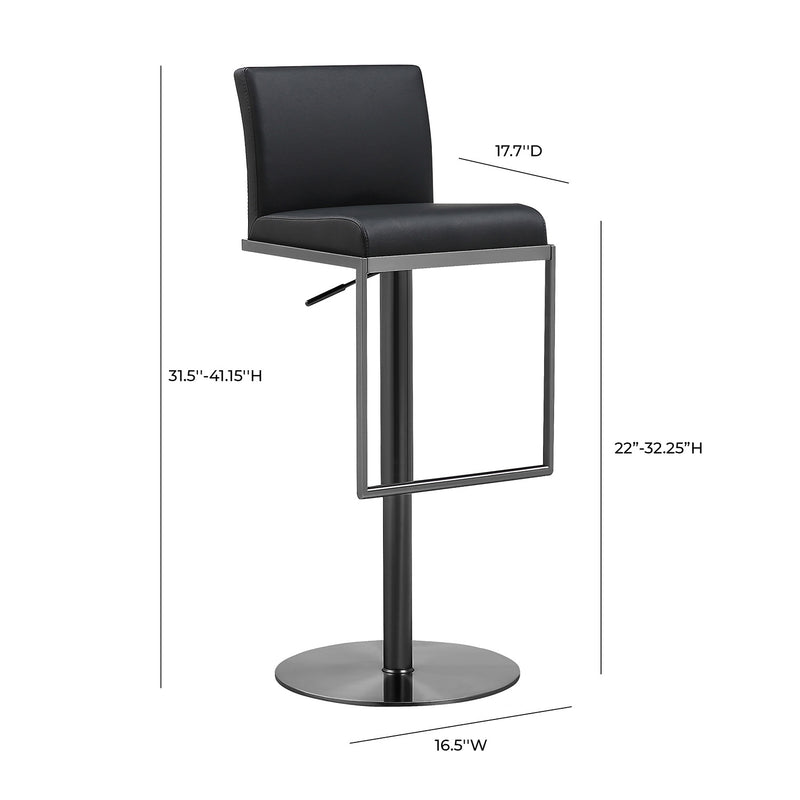 Bowie Black Steel Bar Stool