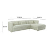 TOV Furniture Callie Velvet Right Arm Sectional Sofa