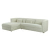 TOV Furniture Callie Velvet Left Arm Sectional Sofa