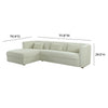 TOV Furniture Callie Velvet Left Arm Sectional Sofa