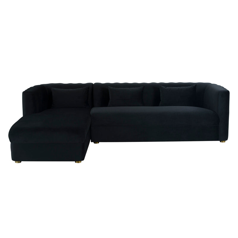 TOV Furniture Callie Velvet Left Arm Sectional Sofa