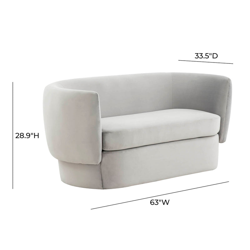 TOV Furniture Isabella Velvet Loveseat