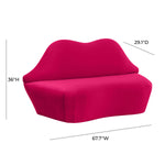 TOV Furniture Lips Velvet Settee