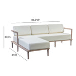 TOV Furniture Emerson Left Arm Outdoor Sectional Sofa