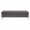 TOV Furniture Delilah Textured Velvet Bench