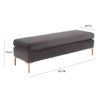 TOV Furniture Delilah Textured Velvet Bench