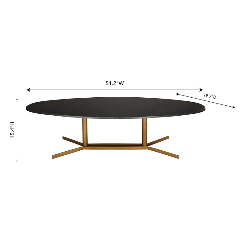 TOV Furniture Gemma Black Marble Coffee Table